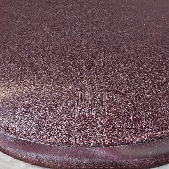 Vintage 80s Oxblood Leather Saddle Bag Purse W Wallet‎ Half Moon Brazil Boho - Picture 9 of 16